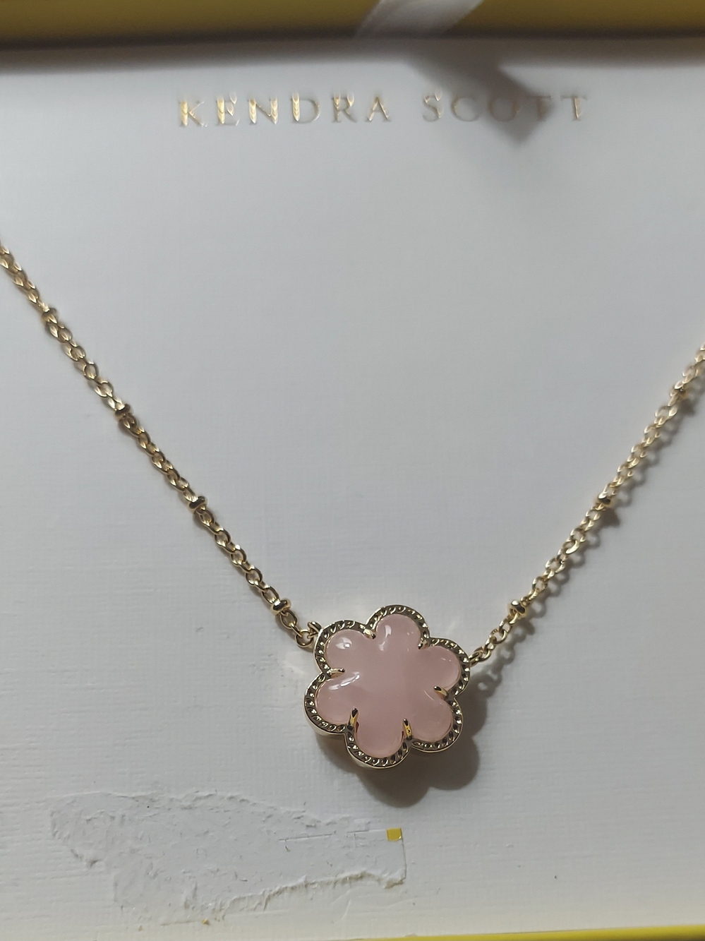 Kendra Scott Pink Flower Pendant Necklace